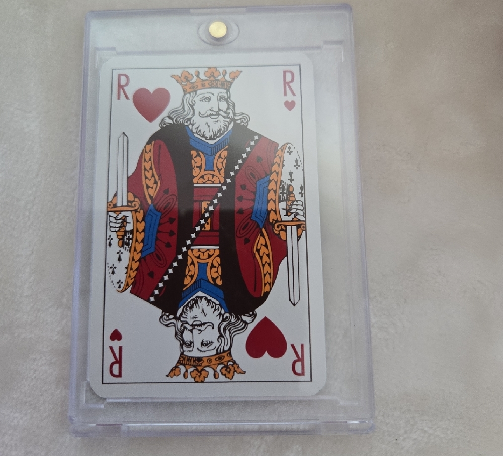 King of Hearts (R) Playing Card in Protective Case